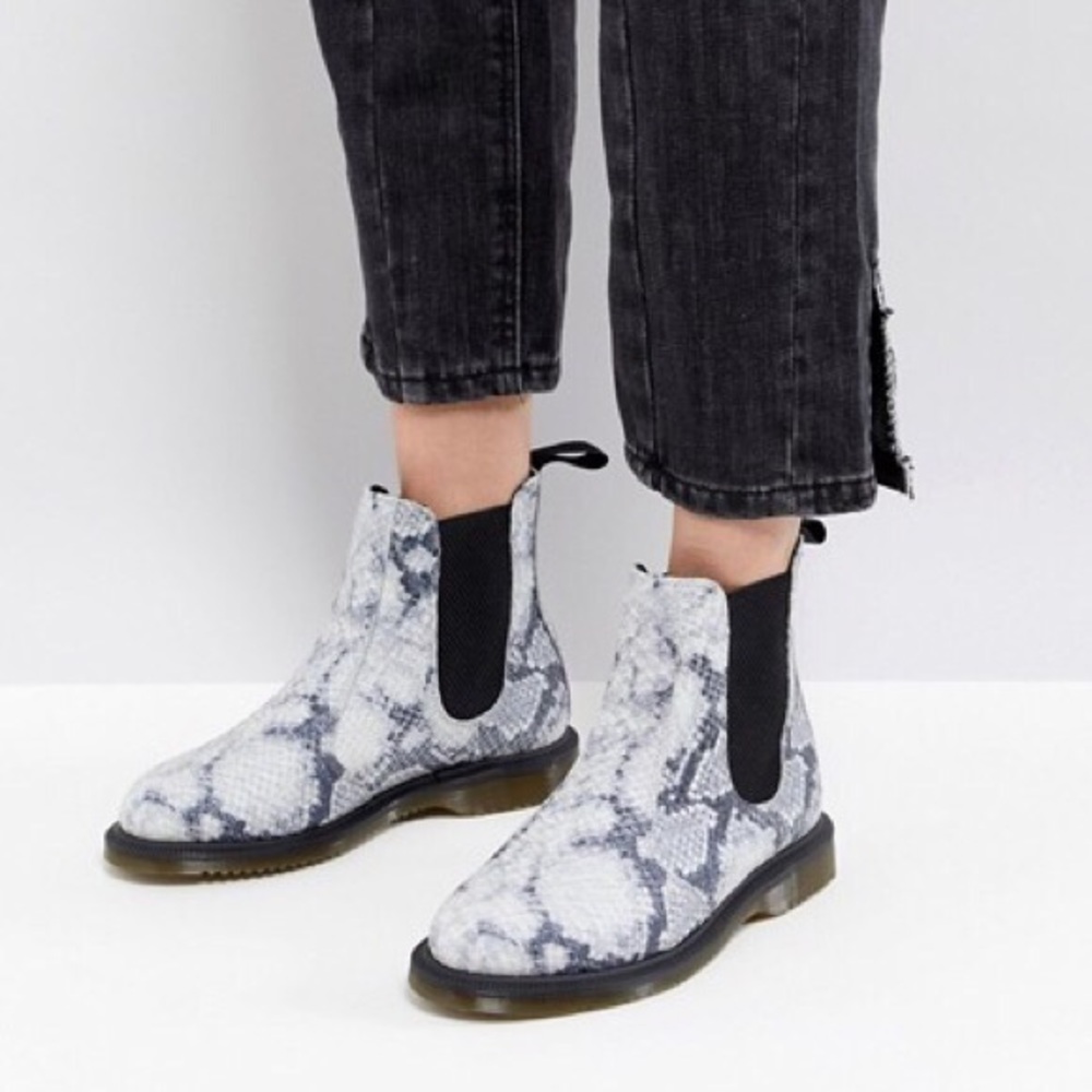 Dr. Martens Faux Snakeskin Chelsea Boot